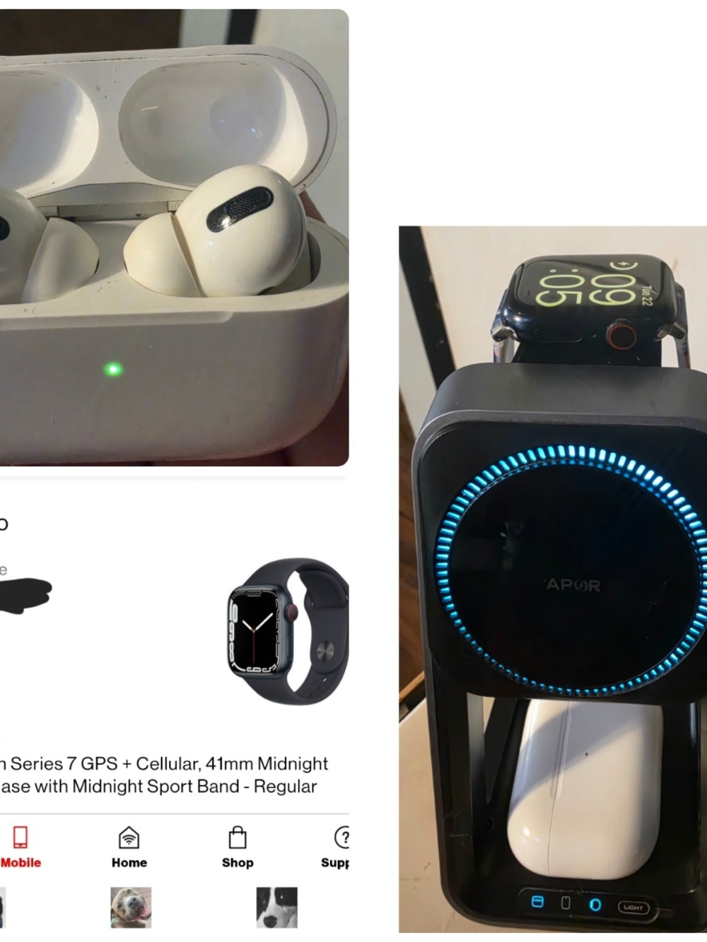 Apple  Watch Series 7, AirPods Pro 1 & Charging Stand
